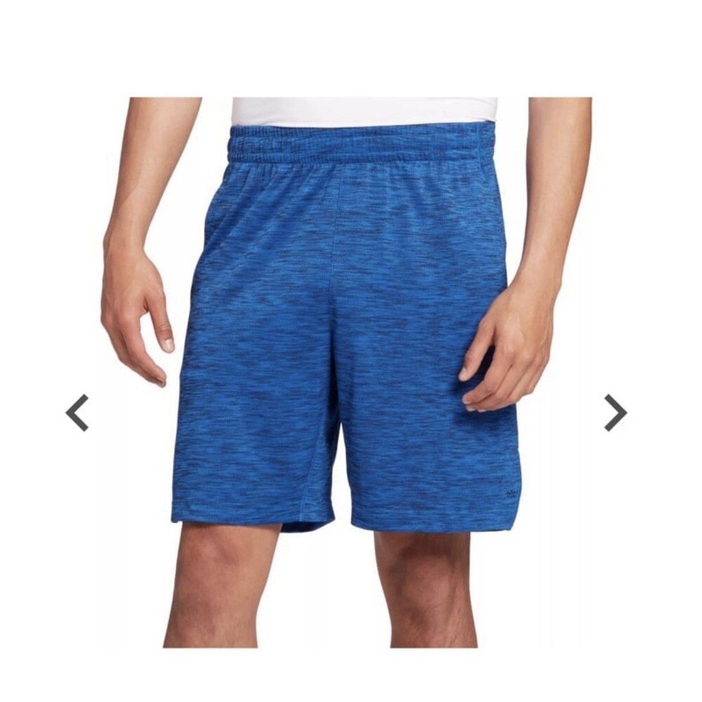 DSG 9" Performance Shorts Mens Large Blue Heathered Athletic Fit Shorts NWT
